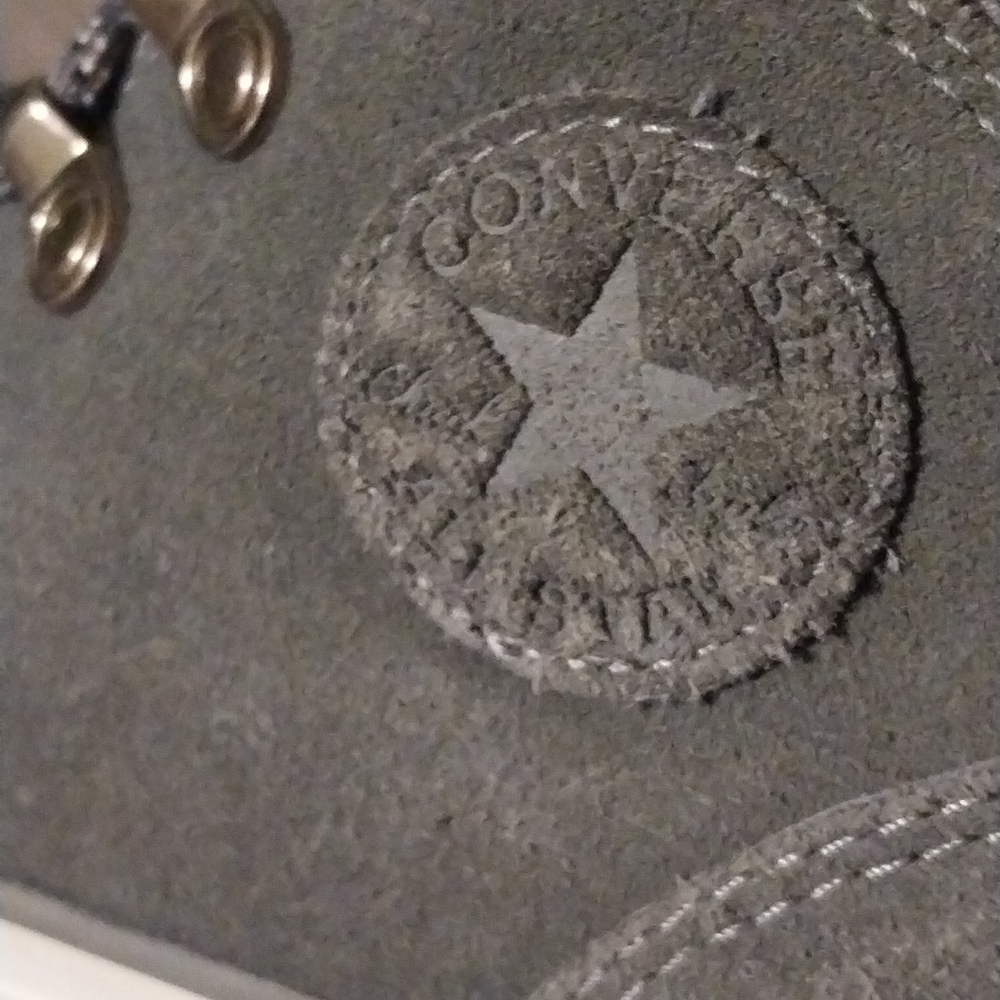 Gray High-Top All Star Converse Sneakers with White Soles - Picture 4 of 5